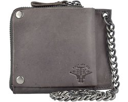 Billy the Kid Nasty Cowboys Kettingportefeuille Leer 12,5 cm - Jongens - Horizontaal - stonegrey — cadeau in Mode & Accessoires