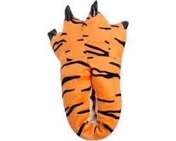 Dino Sloffen Tijger - Maat 38-44 Comfortabele Dieren Pantoffels - SnugSquad - Kinderen & Volwassen - Unisex - Geschikt voor schoenmaat 38 t/m 44 — cadeau in Mode & Accessoires