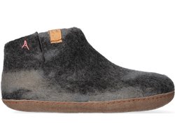 Mula-Lungta Unisex Pantoffels Wolvilt Zwart/Grijs — cadeau in Mode & Accessoires