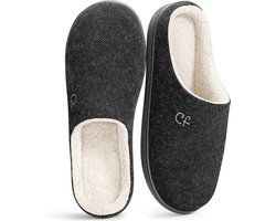 Pantoffels Heren - Sloffen - Maat 44/45 - Zwart - Anti-slip - Comfeet — cadeau in Mode & Accessoires