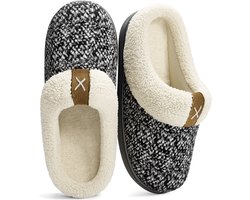 Pantoffels Dames - Sloffen - Maat 42/43 - Zwart/Grijs - Anti-slip - Comfeet — cadeau in Mode & Accessoires