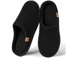 Pantoffels Heren - Sloffen - Maat 44/45 - Zwart - Corduroy - Anti-slip - Comfeet — cadeau in Mode & Accessoires