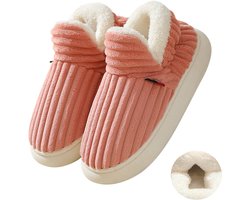 Katoenen schoenen - L - maat 38-39 - Meet uw voetlengte om uw maat te kiezen - Geschikt voor voetlengte 23cm - Warm en comfortabel - Katoenen pantoffels - Antislip voor herfst en winter - Lichtgewicht en ademend — cadeau in Mode & Accessoires