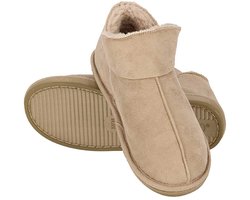 Apollo Pantoffels Dames - Boots Suede - Beige - Maat 39/40 - Sloffen Hoog Model - Harde zool met grip — cadeau in Cadeau-ideeën