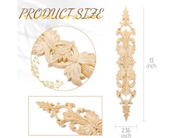 2x Houten Sierlijsten Set - Onbehandelde Decoratieve Ornamenten voor Meubels en Lijstwerk — cadeau in Cadeau-ideeën