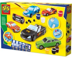 SES Creative Gieten en Schilderen - Auto's met Wieltjes - Voor Jongens vanaf 5 Jaar - Knutselen - Schoencadeautjes Sinterklaas — cadeau in Spellen & Speelgoed