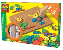 SES Creative Hamertje Tik Fantasie met Kurken Plankje - Vanaf 3 Jaar - Schoencadeautjes Sinterklaas — cadeau in Spellen & Speelgoed