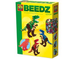 SES Creative Beedz Strijkkralen Set - T-Rex - Voor Jongens vanaf 5 Jaar - 1200 Stuks - Knutselen - PVC-Vrij - Schoencadeautjes Sinterklaas — cadeau in Spellen & Speelgoed