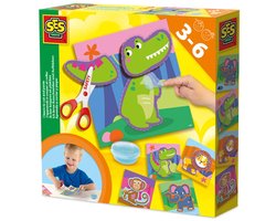 SES Creative Ik Leer Knippen en Plakken met Kinderschaar - Vanaf 3 Jaar - Stickeren - Schoencadeautjes Sinterklaas — cadeau in Spellen & Speelgoed