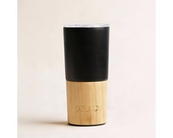 Dzukou Koffiebeker to go 470 ml RVS Bamboe – Herbruikbaar & lekvrij design — cadeau in Koken & Dineren