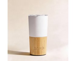 Dzukou Koffiebeker to go 470 ml RVS Bamboe – Herbruikbaar & lekvrij design — cadeau in Koken & Dineren