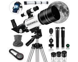 BOSWELL F70M Telescoop - Sterrenkijker - Astronomie - Sterrenkunde - Monokijker - Telescoop voor Kinderen/Volwassenen - 300X Zoom - Incl. Kompas, Nekverwarmer, Piraten Verrekijker — cadeau in Hobby