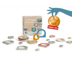 BS Toys Denk & Doe Bundel – 3‑Vormen Memo + Moves Houten Actief Kaartspel – Kinderspeelgoed 6+ – Spelletjes voor Binnen & Buiten (GA497 & GA264) — cadeau in Spellen & Speelgoed