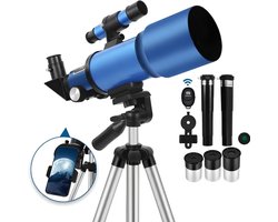 Telescoop - Sterrenkijker Beginners - Telescoop voor Kinderen - Blauw - 44cm x 11cm x 22cm — cadeau in Hobby