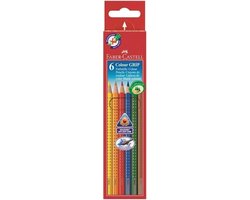 Faber-Castell kleurpotloden - Colour Grip - 6 stuks - FC-112406 — cadeau in Hobby