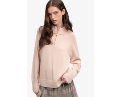 Superdry - Washed Classic Half Zip Trui Relaxed Pasvorm - Dames - Sweaters — cadeau in Cadeau-ideeën
