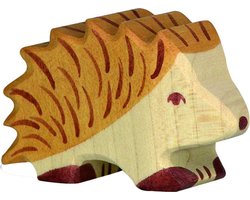 HOLZTIGER Bosdieren - Egel - 7X2X5Cm - Houten Figuur - Handgemaakt — cadeau in Spellen & Speelgoed