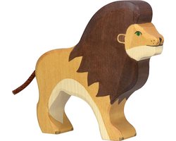 HOLZTIGER Wildernis - Leeuw - 15X3X13Cm - Houten Figuur - Handgemaakt — cadeau in Spellen & Speelgoed
