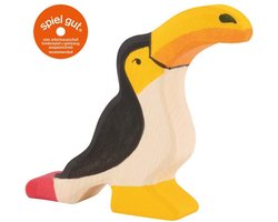 HOLZTIGER Wildernis - Toekan - 9X2X8Cm - Houten Figuur - Handgemaakt — cadeau in Spellen & Speelgoed