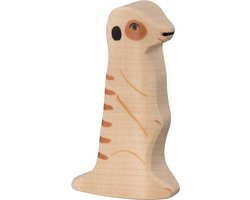 HOLZTIGER Wildernis - Stokstaartje - 1,9X3,8X6,5Cm - Houten Figuur - Handgemaakt — cadeau in Spellen & Speelgoed