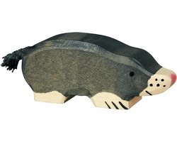 HOLZTIGER Bosdieren - Mol - 7,5X2X3Cm - Houten Figuur - Handgemaakt — cadeau in Spellen & Speelgoed