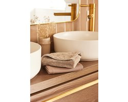 Toverdoeken set - Kleur taupe - 1x superdoek + 1x droogdoek — cadeau in Cadeau-ideeën