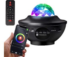 Sterren projector - Galaxy Projector - Sterrenhemel - Plafond Projector - Nachtlampje kinderen - Sterrenlamp - Met speaker en APP - 20+ kleurcombinaties - Mobstore — cadeau in Wonen & Interieur