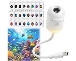 Namajunas - 24-in-1 Galaxy Projector- Nachtlampje, 24 patronen - Dimbare LED - met 360° Rotatie en USB - Melkweg & heelal effecten – Projectorlamp - Plug and Play - Sterren projector - Projectielamp voor kamperen, auto, plafond en wanddecoratie — cadeau in Wonen & Interieur