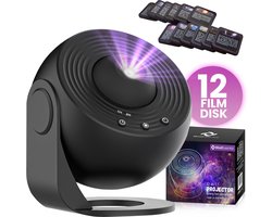 MostEssential Premium 12-in-1 Projectorlamp – Sterren Projector & Galaxy Projector - Sterrenhemel Projector voor Kinderkamer & Plafond - 12 Heelal Projecties - Draaiende Projectie - Timer — cadeau in Wonen & Interieur