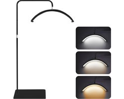 Halve Maan LED Lamp - Beautysalon lamp - Lash Lamp - Make Up Lamp - Salon Lamp - Stevig En Stabiel - Inclusief Telefoon Houder & Afstandsbediening - Zwart — cadeau in Cadeau-ideeën