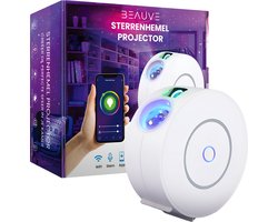 Beauve Sterrenhemel Sterren Projector Lamp voor Kinderen & Volwassenen - Galaxy Nachtlampje - Star Projectorlamp - Sterrenprojector Verlichting - Wit — cadeau in Wonen & Interieur