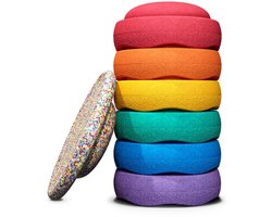 Stapelstein® | Super Confetti Rainbow Set | 6+1 | Classic — cadeau in Spellen & Speelgoed