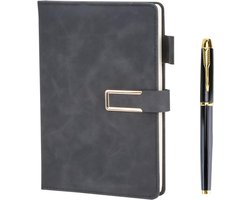 Luxe A5 Notitieboek Leer met Pen en Gesp - 240 Dikkke Pagina's voor Kantoor en School — cadeau in Kalenders & Planners