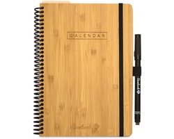 Luxe Bamboe Agenda A5 - Uitwisbare Planner voor 2025 met Gratis Pen & App — cadeau in Kalenders & Planners