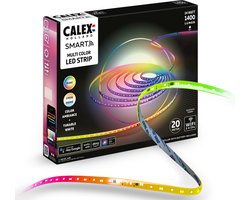 Calex Smart LED Strip - 20M, RGBIC+CCTIC, Wifi Bedienbaar, Muzieksynchronisatie, Binnengebruik, 1400 Lumen, Slimme Lichtstrip, Smart Verlichting — cadeau in Wonen & Interieur