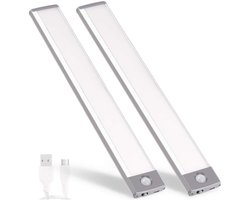 LED Verlichting met Bewegingssensor - 2 Stuks - LED Lamp - Kastverlichting - Trapverlichting - Keukenverlichting - Keukenlamp - Draadloos - LED Strip - Ledstrip - Nachtlampje - Kastlamp - Keukenverlichting Onderbouw LED — cadeau in Cadeau-ideeën