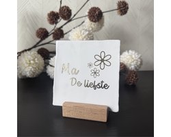 Hartjespost | Tegeltje Ma de liefste, wit, goud | tegeltjes met tekst | spreuktegel | tegeltjeswijsheden | moederdag cadeautje | Cadeau | Moederdag | Liefste | Love | Mam | Mom | Voor haar | Cadeau voor mama | 10x10 — cadeau in Wonen & Interieur