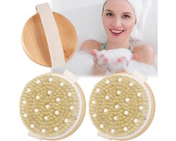 Massage Borstel - Natuurlijke Haren - Cellulite Borstel - Droog Borstel - Lichaam Exfoliator Borstel - Douche Borstel - Droog Mass Borstel - Peeling Borstel — cadeau in Verzorging