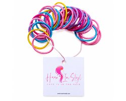 Haar in Stijl® Masia 100 Mini Haarelastiekjes Multicolor - 2.5 cm Kids — cadeau in Cadeau-ideeën