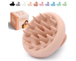 Destined® Scalp Therapie Borstel - Scalp Massager Brush - 100% Silicone - Hoofdhuid Massage Borstel voor Haren - Stimuleert Haargroei - Verlicht Stress - Waterdicht en Ergonomisch Design - Nudella — cadeau in Verzorging