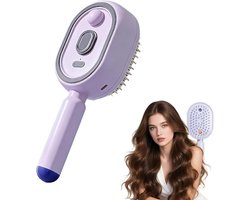 Haarkam Met Verstuiver - Hoofdhuidmassager - Scalp Brush Elektrisch - Hoofdmassagespin - USB-C - Haar Olie Applicator - Spraymassagekam - Haar Olie Borstel - Geschikt Voor Thuis, Kantoor En Reizen - Paars — cadeau in Verzorging