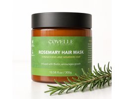 Covelle - Rozemarijn Haarmasker - Wondermiddel - Haargroei - Haarvoeding - Hoofdhuid - Curly Girl - CG methode approved - haarmasker beschadigd haar — cadeau in Verzorging