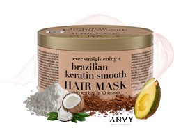 OGX Haarmasker Brazilian Keratin Smooth Masker - Haarmasker Beschadigd Haar - Haarverzorging - Voor zijdezacht haar - Tegen beschadigd haar — cadeau in Cadeau-ideeën