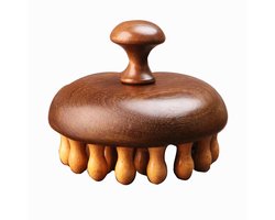 Massage borstel - hoofdmassage borstel - scalp massager - Hoofdkam met handvat - Houten massageborstel - Hout — cadeau in Verzorging