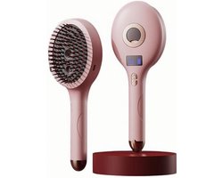 Scalp Massage Brush with Spray - Electric Massage Brush for Hair and Scalp - Pink - Essential Oil Mist - 4 Massage Modes - LCD Display - Type-C Rechargeable — cadeau in Verzorging