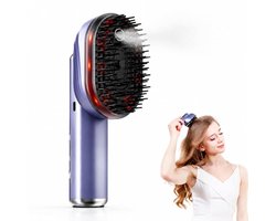 Hoofdmassage Apparaat - Scalp Massager met 650nm Rood Licht - Elektrische Massageborstel met Ultrasone Sprayfunctie - Zachte Siliconen Massagepunten - USB-C Oplaadbaar - Lavendelblauw — cadeau in Verzorging