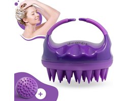 Jollify® Siliconen Haarborstel & Scalp Massager – Hoofdhuid Massage Borstels – Anti Roos Shampoo Borstel & Hoofdhuid Borstel  - Paars — cadeau in Verzorging