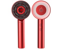 Livista® - Hoofdhuidmassager – Roodlichttherapie-apparaat – Elektrische Hoofdmassager – Haarolie Applicator – Hoofdhuid Massageborstel – Ontspanning en Haarverzorging - Rode — cadeau in Verzorging