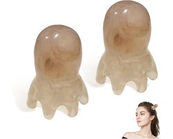 Hoofdmassage - Scalp Massager - 2 Stuks Hoofd Massage Tool - Haar Kam en Schraper - Chinese Hoofd Spa Gereedschap - voor Diepe Ontspanning - Geschikt voor Hele Lichaam — cadeau in Verzorging