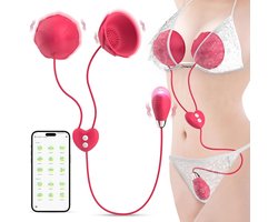Seksspeeltjes voor Vrouwen Paren - Borst Stimulators Vibratie voor Vrouwen Clitoris Stimulator voor haar BDSM, Tepelzuigers Vibrators Seksspeeltjes met 9 Vibratie Standen & APP Controle — cadeau in Cadeau-ideeën